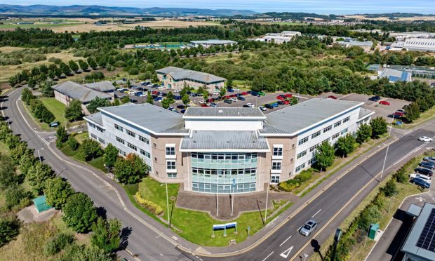 Angus House council headquarters in Forfar recently went on the market. Image: Graham & Sibbald