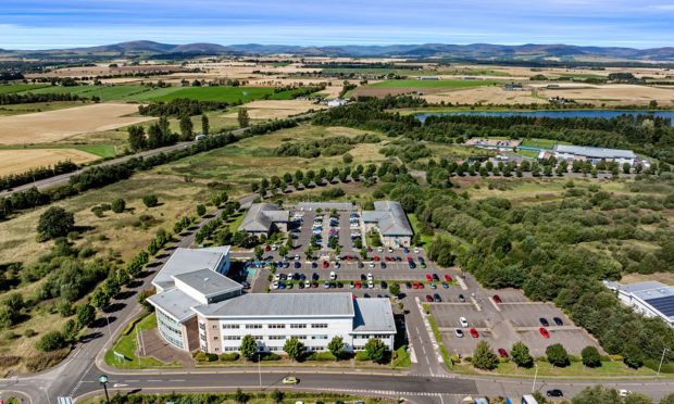 Angus House council headquarters, which are currently on the market. Image: Graham and Sibbald