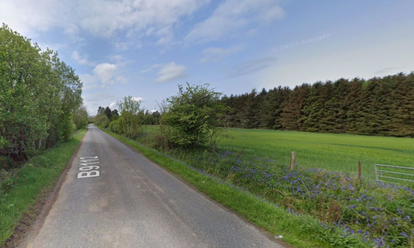 The B9112 was closed for nearly three hours after the crash. Image: Google Street View