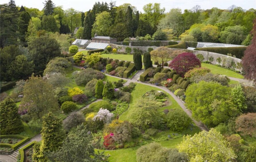 Brechin Castle's stunning walled garden. Image: Supplied.