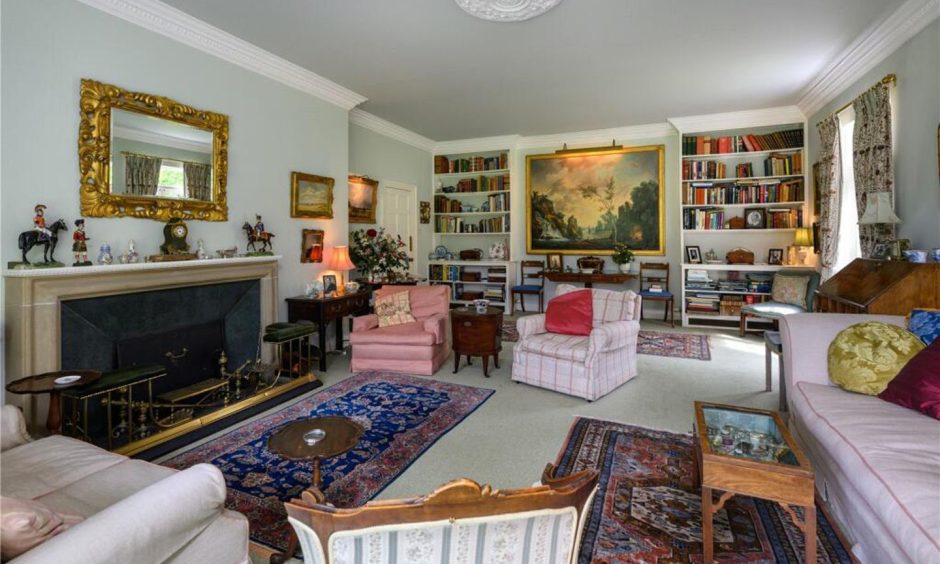 Drawing room at Broomhill in Abernethy.