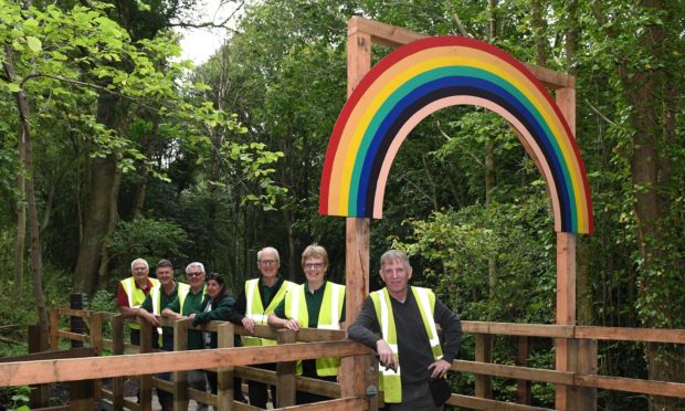 West Fife Woodland Group at the Rainbow Bridge pet memorial in Comrie.