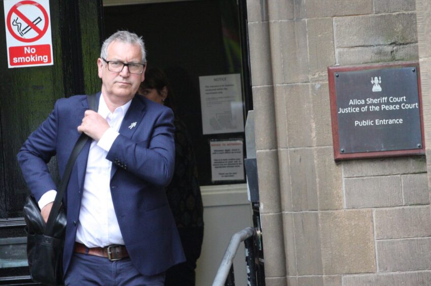 Christopher Stanton leaves Alloa Sheriff Court