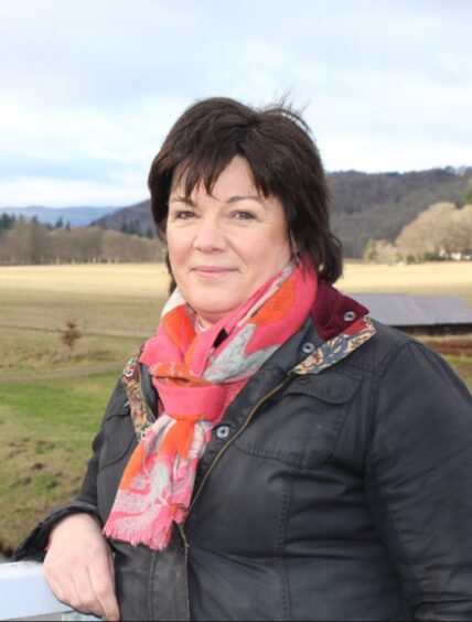 Claire McLaren head and shoulders, taken in Perthshire countryside