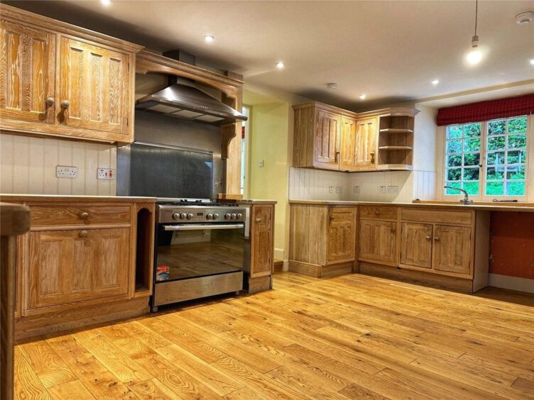 The kitchen inside the home on the former Vuitton family estate 