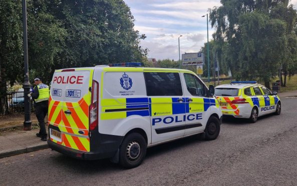 Police in Cowgate, Dundee