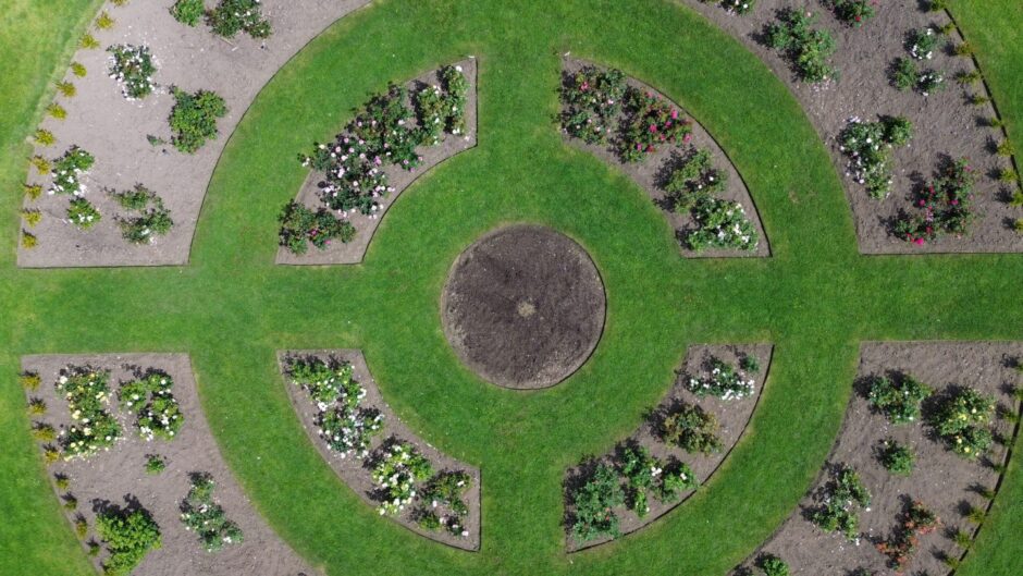 Walled garden from the air