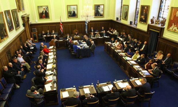 Councillors at a previous budget meeting in City Chambers. Image: DC Thomson.