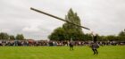 The caber toss at Stirling Highland Games 2024. Image: Bryan Robertson