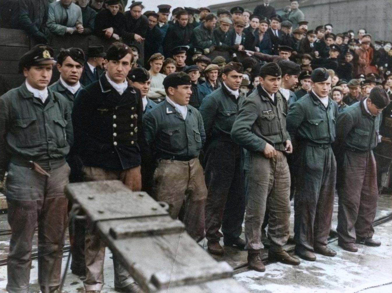 The crew of the U-Boat that surrendered at Dundee during the Second World War