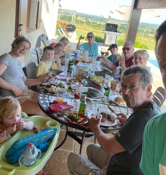 Eilidh McCreath and family on holiday in Bordeaux