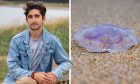 Sean Flinn is concerned about the number of jellyfish he has been coming across on Fife's beaches. Image: Kenny Smith/DC Thomson.