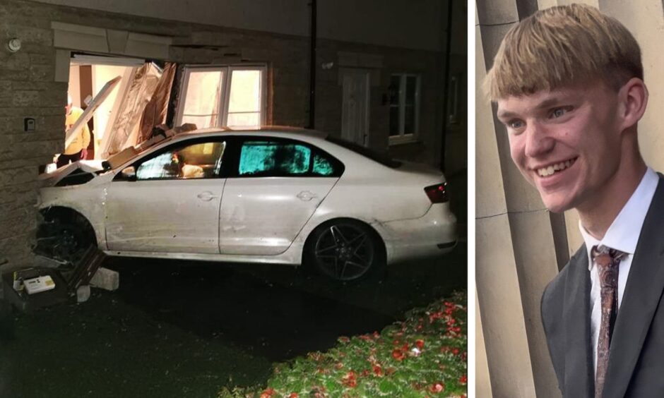 Emil Pencierzynski crashed into a Crieff house.