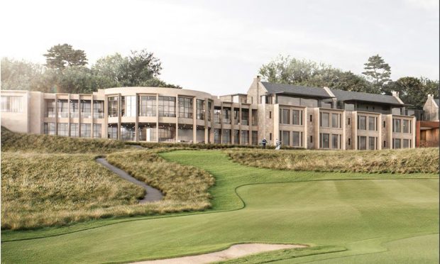 An artist's impression of the new clubhouse at Feddinch golf resort in St Andrews.