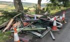 Fly-tipping near Lochton on the C405 two miles north of Abernyte, towards Coupar Angus.