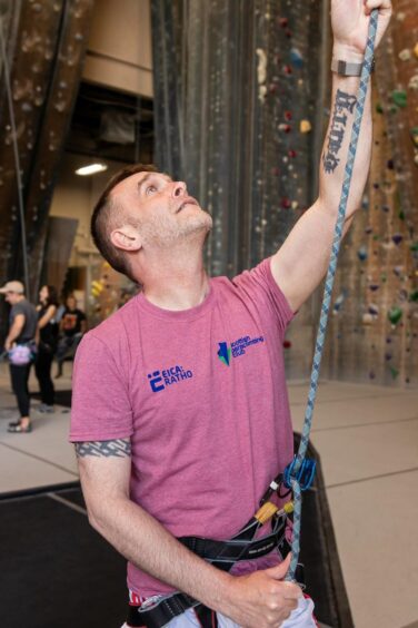 Garry developed a passion for climbing after he went blind.