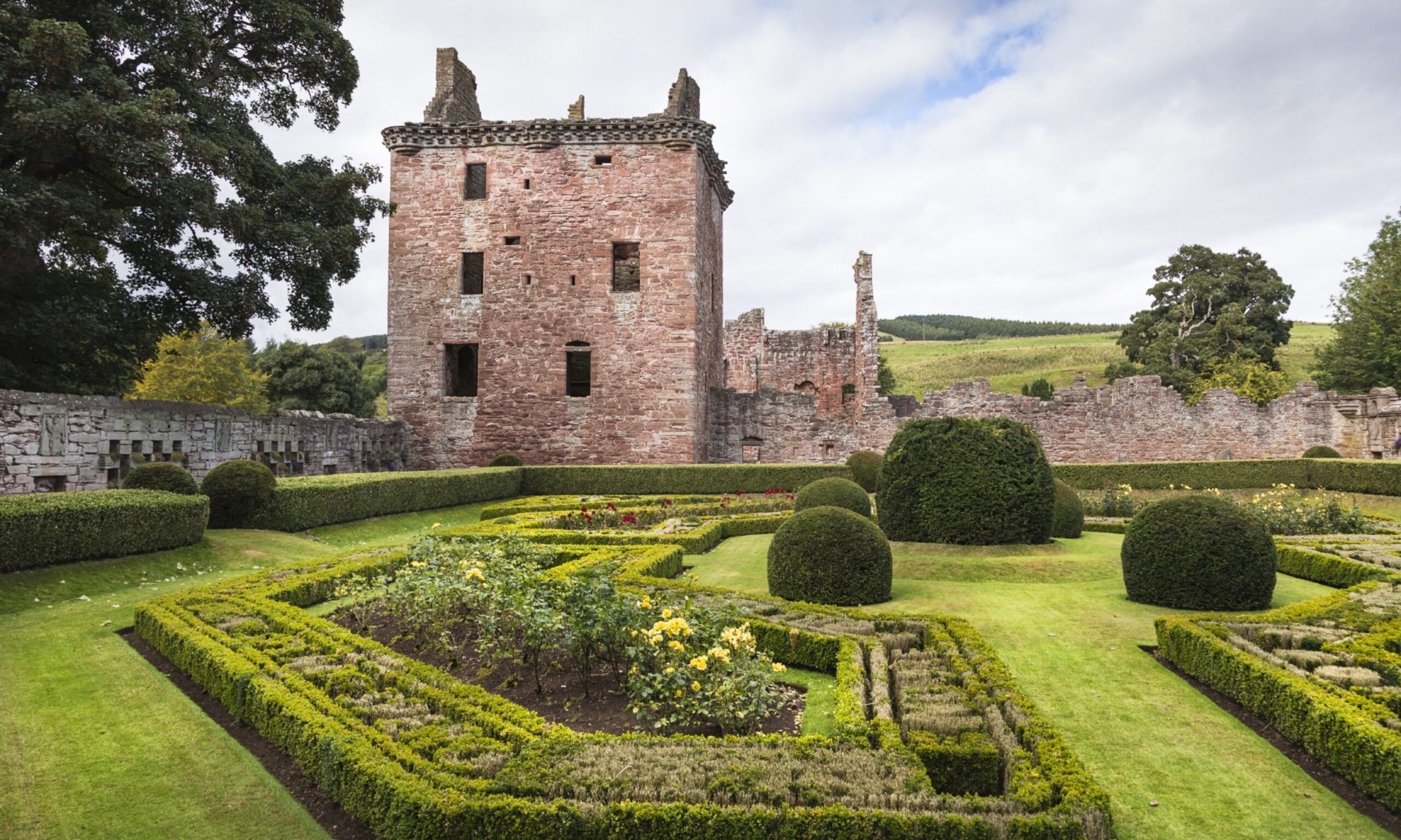 Edzell Castle features a unique garden dating back to 1604. Image: Shutterstock