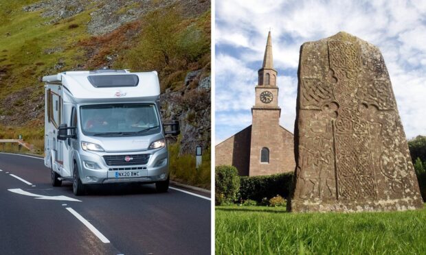 Glamis Kirk could become a new 'aire' style motorhome stop in Angus. Image: DC Thomson