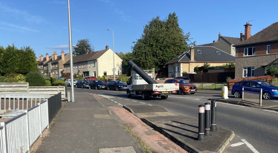 Traffic on Rannoch Road.