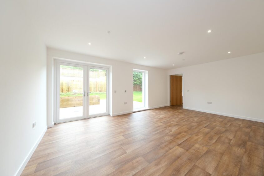 Inside one of the new homes.