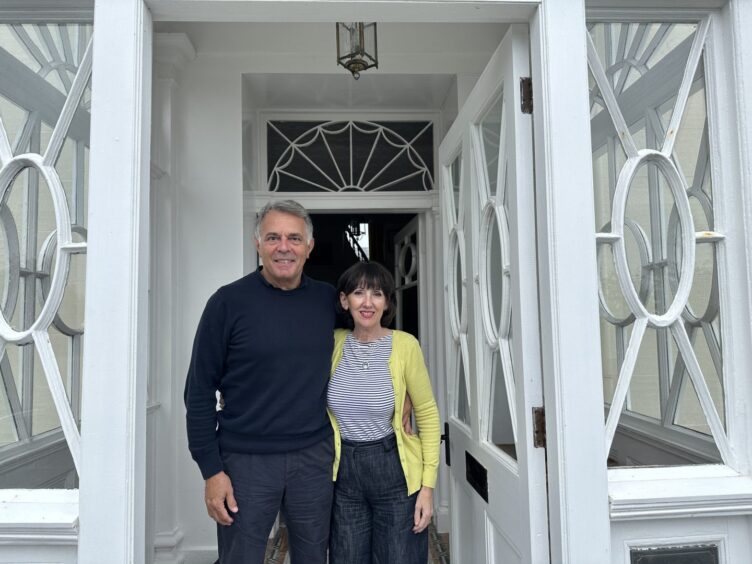 Kevin and Linda Dunion outside Johnston Lodge.