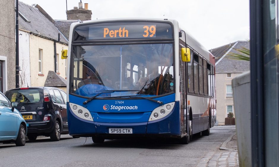 A 39 Stagecoach bus in Errol.