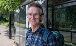 Graeme Smith was waiting for the 39 bus at St Madoes Green. Image: Kim Cessford/DC Thomson.