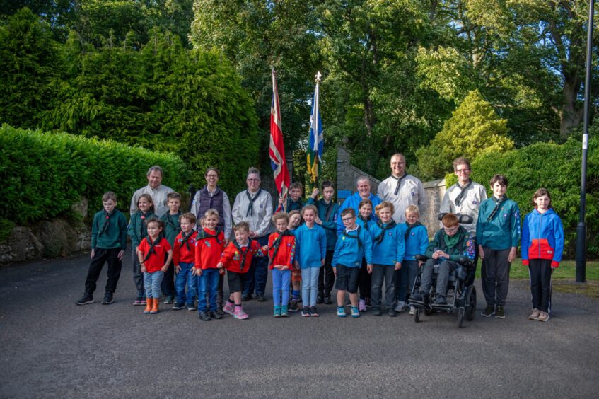 Glamis Scout group flag returns home in historic ceremony.