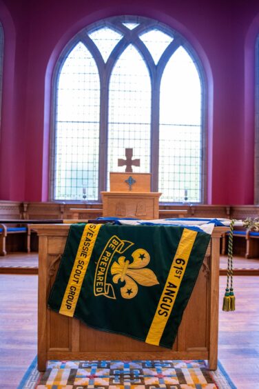 Glamis Scout group flag returns home in historic ceremony.