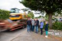 Petition organiser Ian Nimmo White (second left) with concerned fellow residents of Gowanbank. Image: Kim Cessford/DC Thomson