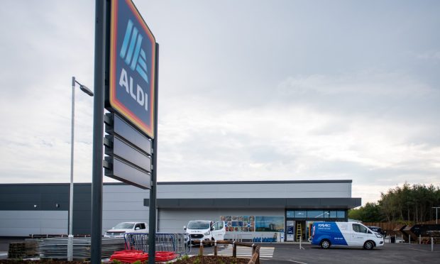 The new Dundee Aldi on Tom Johnston Road near Broughty Ferry