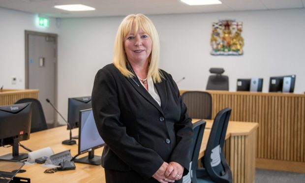 Sheriff Principal Gillian Wade KC inside the new Dundee justice hub. Image: Kim Cessford/DC Thomson.