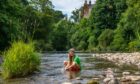 Ross Murphy in the River South Esk downstream of Brechin Castle. Image: Kim Cessford / DC Thomson