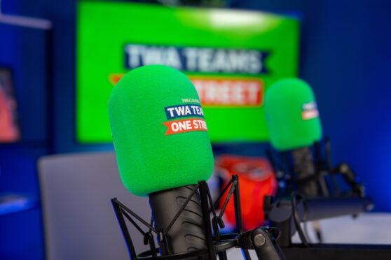 The new Twa Teams, One Street set brings a fresh look to the very popular football podcast from the Courier. Image: Kim Cessford/DCT