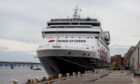 Vasco da Gama cruise ship docked in Dundee.