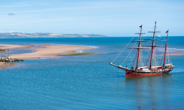 The SV Alvei arrives in Montrose