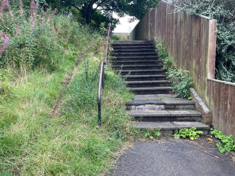 Steps leading from Linton Lane at Rabbit Braes