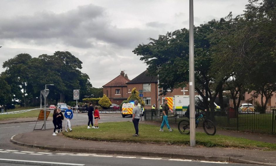 Emergency services on Sandwell Street in Buckhaven.