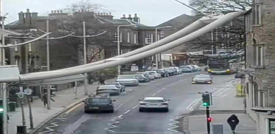 CCTV of police chase in Dundee