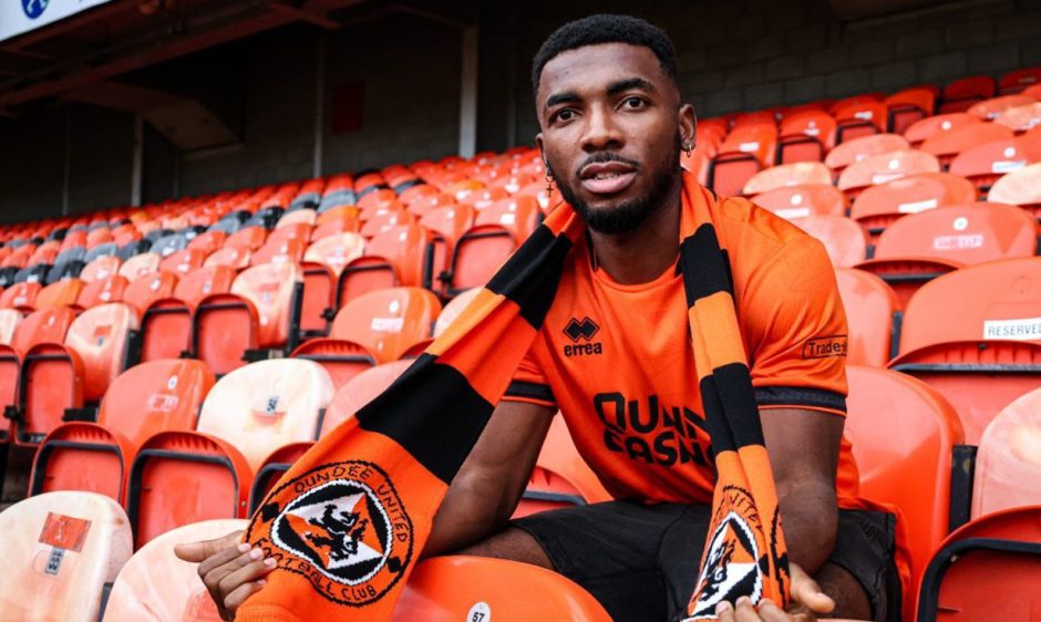 Dundee United's Meshack Ubochioma in his new home.