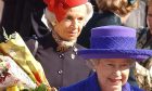 Lady Airlie accompanying Queen Elizabeth II during her Golden Jubilee Tour of  Canada in 2002. Image: PA