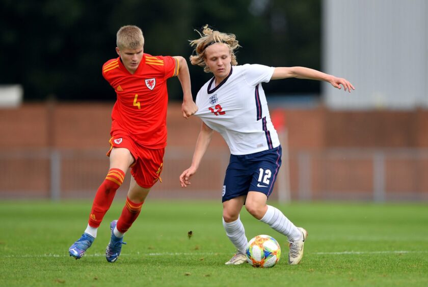 Braybrook in action for England U/18s against Wales. Image: PA