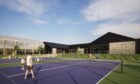 An artist's impression of the proposed Andy Murray legacy sports centre near Dunblane