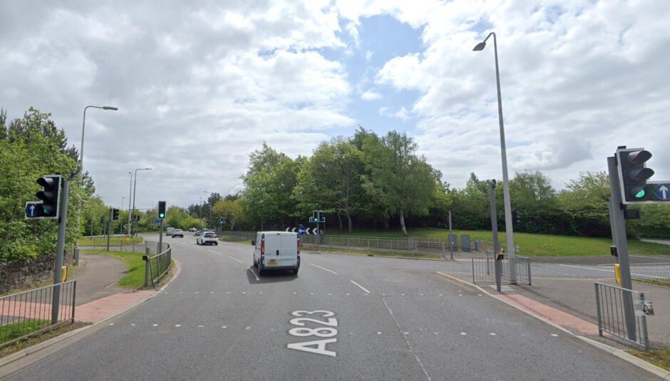 Pitreavie roundabout in Dunfermline.