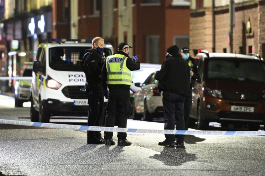 Police on Scott Street, Perth