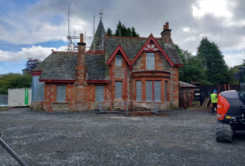 Raith Lodge before completion of the refurbishment work.