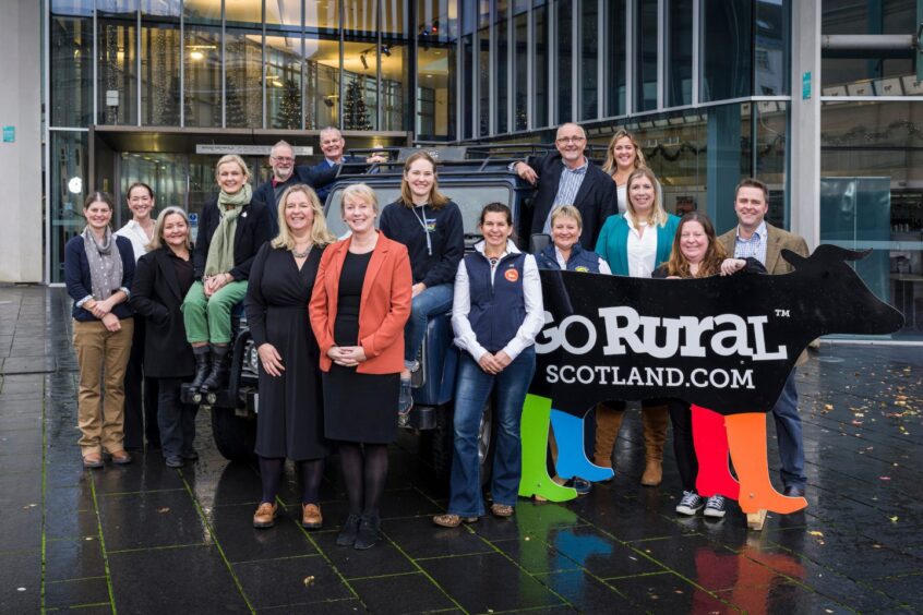 Scottish agritourism representatives at last year's conference with Shona Robison MSP, cabinet secretary for finance and local government.