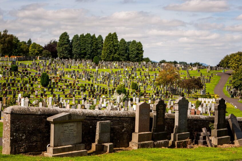 View of Jeanfield cemetery, Perth