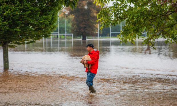 Flooding in Perth on October 8 2023.