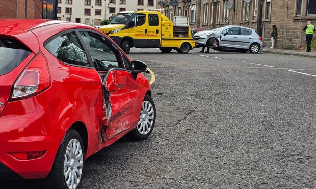 Crash at Sandeman Street, Dundee.